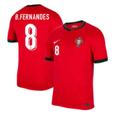Men's Portugal B.FERNANDES #8 Home Soccer Jersey Euro