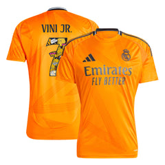 Men's Real Madrid VINI JR. #7 Away Soccer Jersey - Bear Champ Font