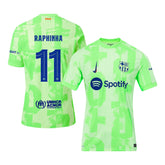Men's Barcelona RAPHINHA #11 Third Away Soccer Jersey UCL