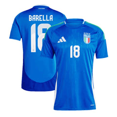 Men's Italy BARELLA #18 Home Soccer Jersey Euro