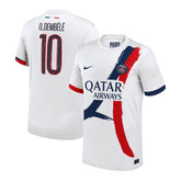 Men's PSG O.DEMBÉLÉ #10 Away Soccer Jersey UCL