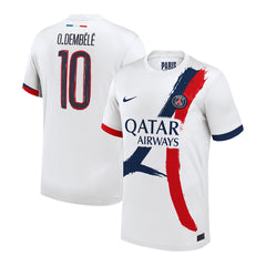 Men's PSG O.DEMBÉLÉ #10 Away Soccer Jersey UCL