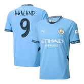 Men's Manchester City HAALAND #9 Home Soccer Jersey UCL