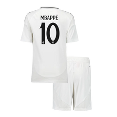 Kid's Real Madrid MBAPPÉ #10 Home Jerseys Kit(Jersey+Shorts)