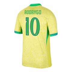 Men's Brazil RODRYGO #10 Home Soccer Jersey Copa América