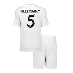 Kid's Real Madrid BELLINGHAM #5 Home Jerseys Kit(Jersey+Shorts)