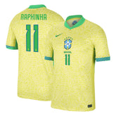 Men's Brazil RAPHINHA #11 Home Soccer Jersey Copa América