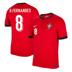 Men's Portugal B.FERNANDES #8 Home Soccer Jersey Euro 2024