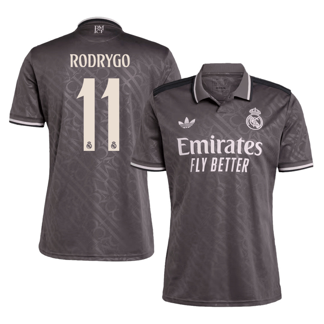 Men's Real Madrid RODRYGO #11 Third Away Soccer Jersey 2024/25