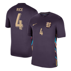 Men's England RICE #4 Away Soccer Jersey Euro 2024