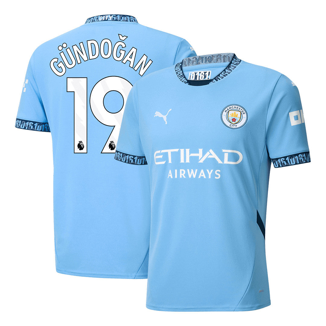 Men's Manchester City GÜNDOĞAN #19 Home Soccer Jersey 2024/25