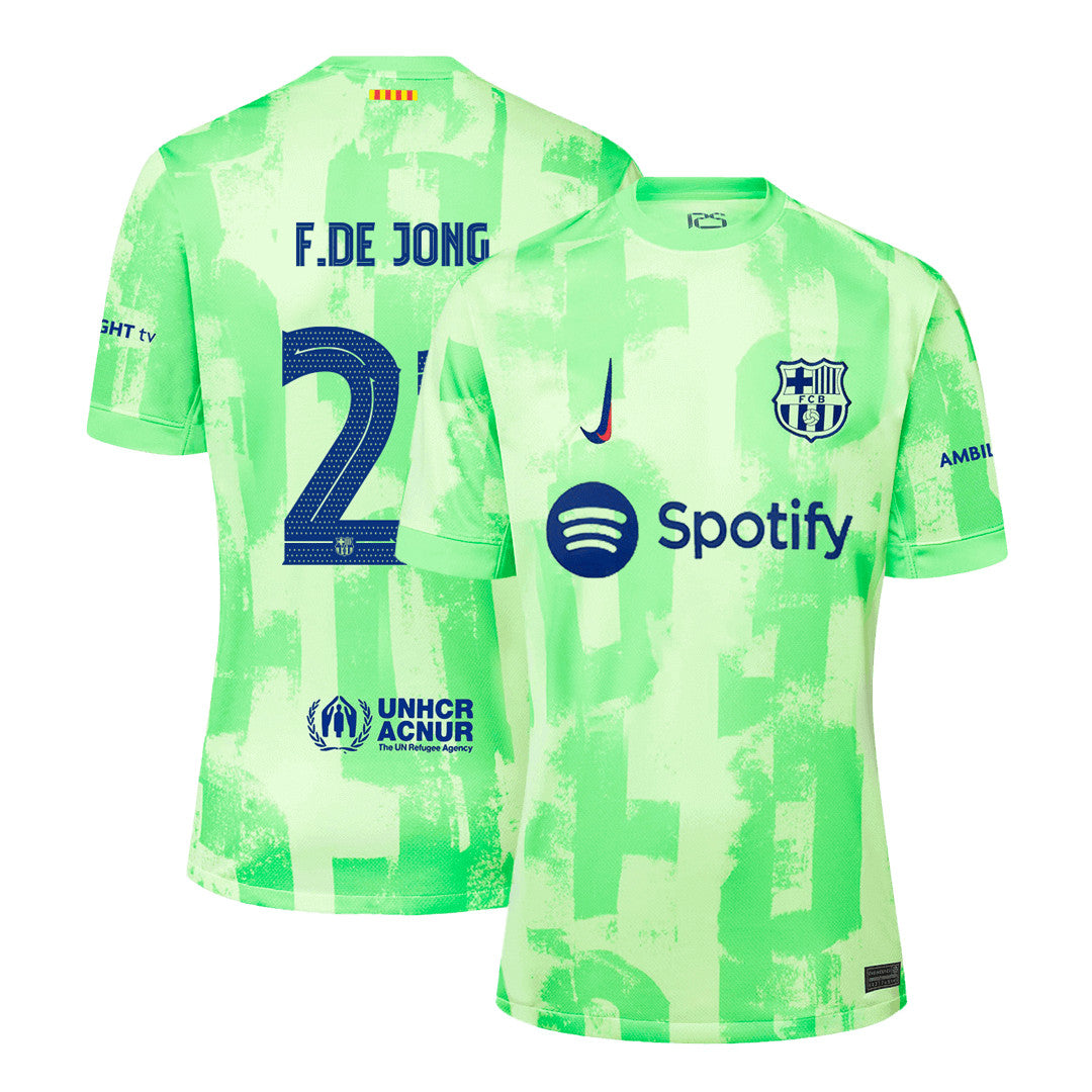 Men's Barcelona F.DE JONG #21 Third Away Soccer Jersey 2024/25 UCL