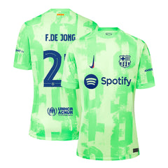 Men's Barcelona F.DE JONG #21 Third Away Soccer Jersey 2024/25 UCL