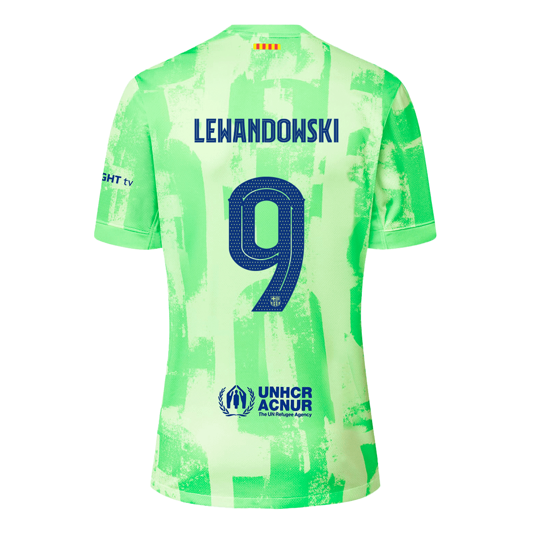 Men's Barcelona LEWANDOWSKI #9 Third Away Soccer Jersey 2024/25 UCL