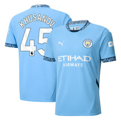 Men's Manchester City KHUSANOV #45 Home Soccer Jersey 2024/25