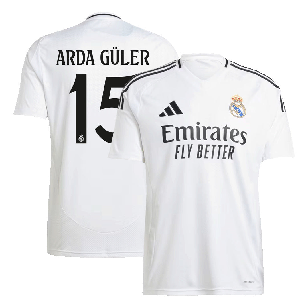 Men's Real Madrid ARDA GÜLER #15 Home Soccer Jersey 2024/25
