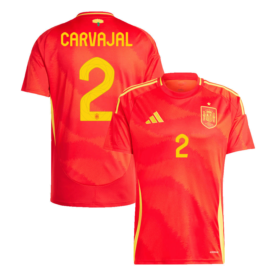 Men's Spain CARVAJAL #2 Home Soccer Jersey Euro 2024