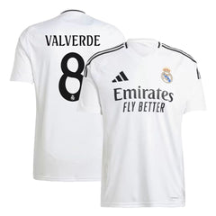 Men's Real Madrid VALVERDE #8 Home Soccer Jersey 2024/25