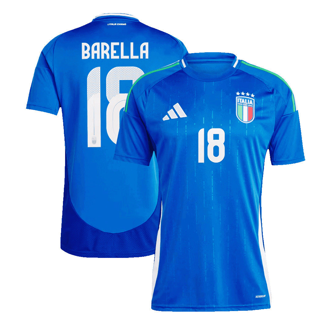 Men's Italy BARELLA #18 Home Soccer Jersey Euro 2024