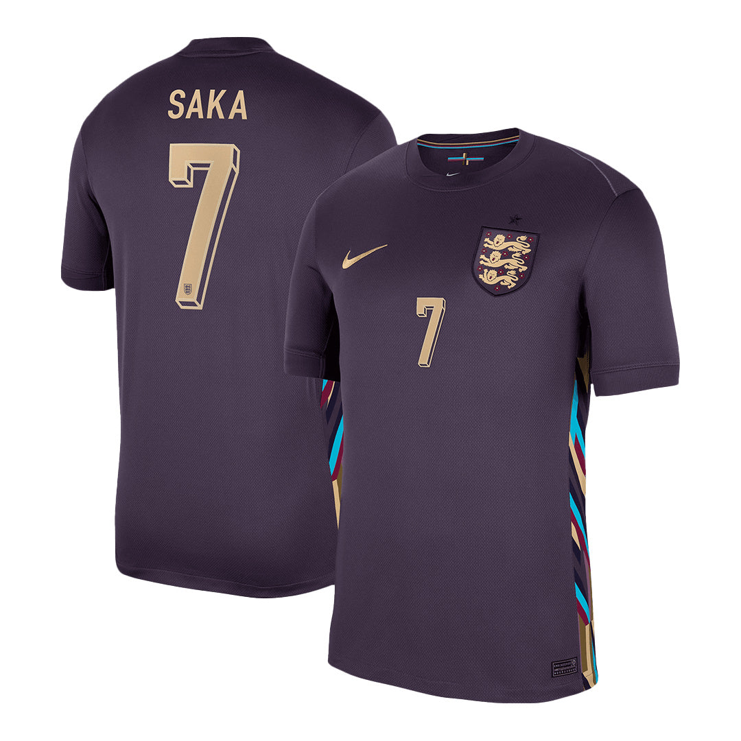 Men's England SAKA #7 Away Soccer Jersey Euro 2024