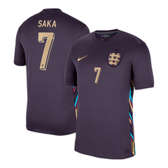 Men's England SAKA #7 Away Soccer Jersey Euro 2024