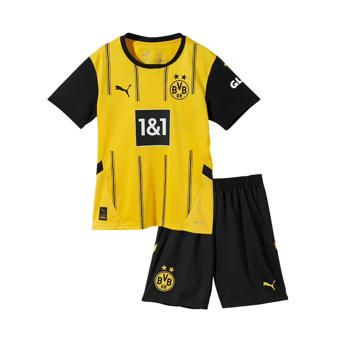 Kid's Borussia Dortmund Home Jerseys Kit(Jersey+Shorts) 2024/25
