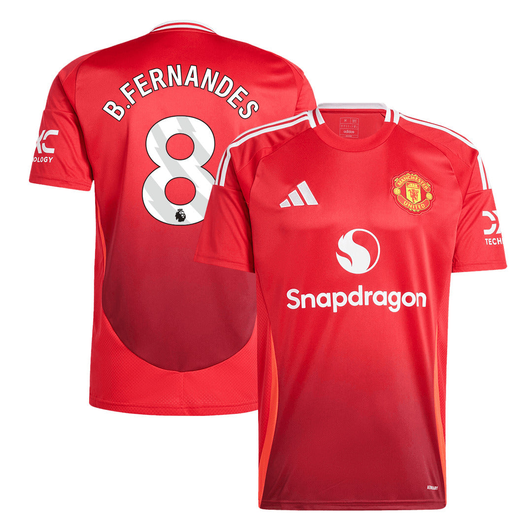 Men's Manchester United B.FERNANDES #8 Home Soccer Jersey 2024/25