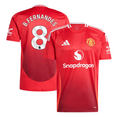Men's Manchester United B.FERNANDES #8 Home Soccer Jersey 2024/25
