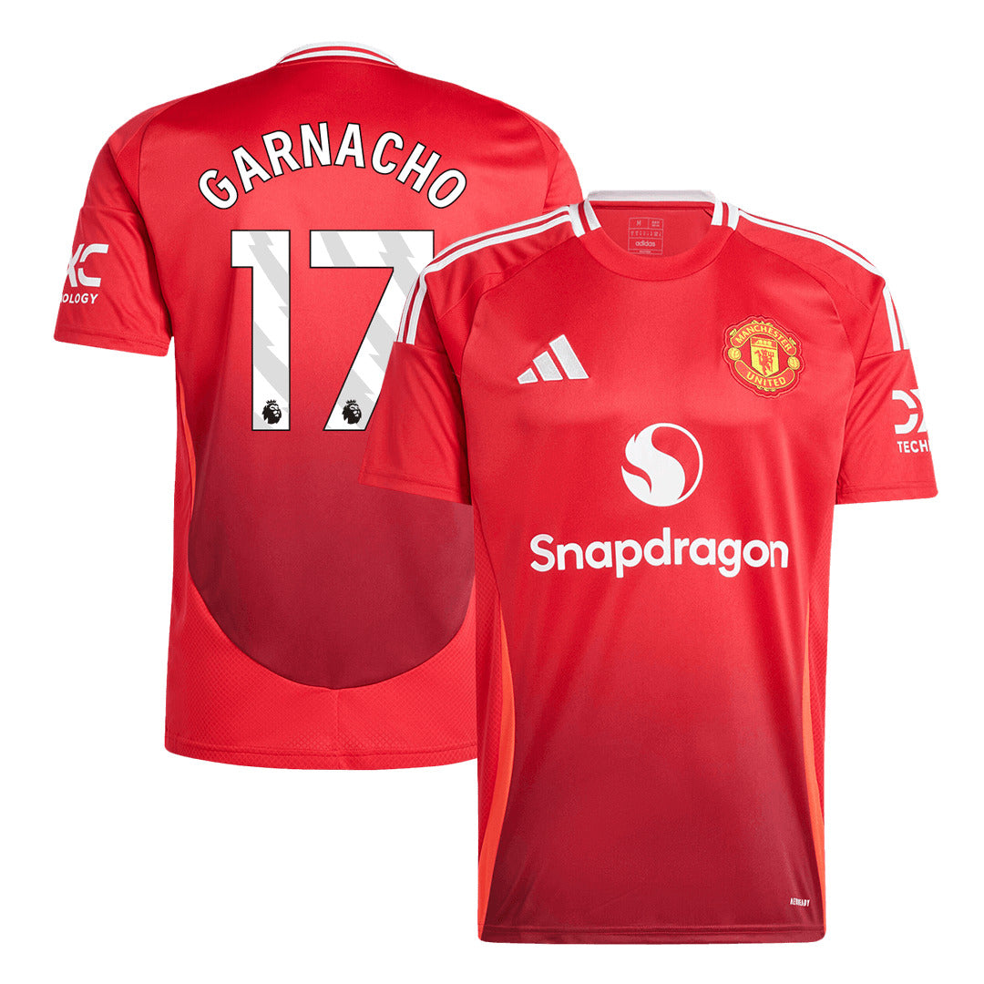 Men's Manchester United GARNACHO #17 Home Soccer Jersey 2024/25