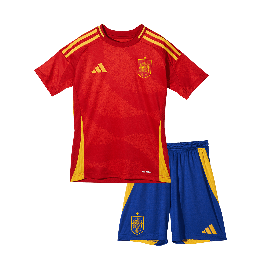 Kid's Spain Home Jerseys Kit(Jersey+Shorts) Euro 2024