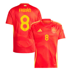 Men's Spain FABIÁN #8 Home Soccer Jersey Euro 2024