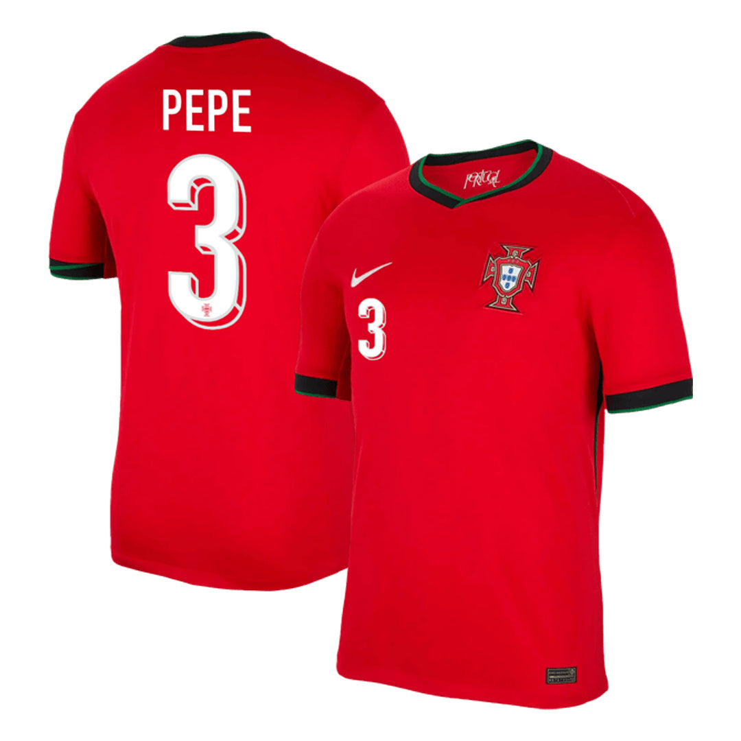 Men's Portugal PEPE #3 Home Soccer Jersey Euro 2024
