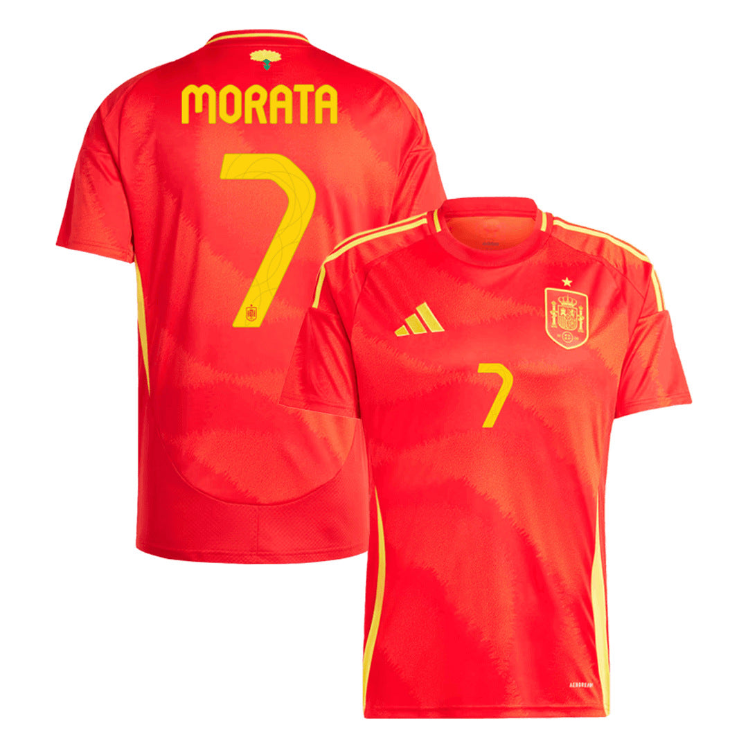 Men's Spain MORATA #7 Home Soccer Jersey Euro 2024