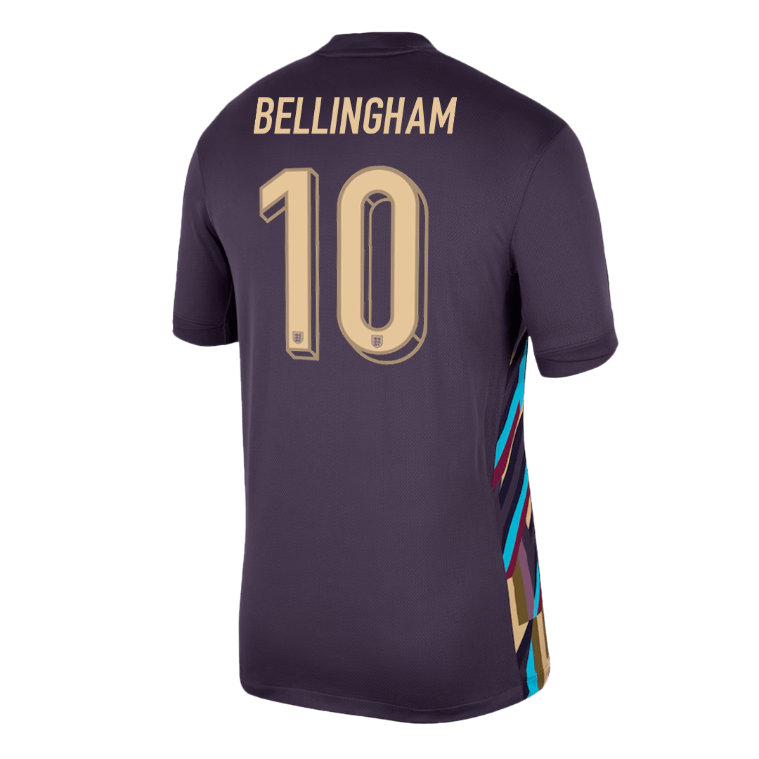 Men's England BELLINGHAM #10 Away Soccer Jersey Euro 2024
