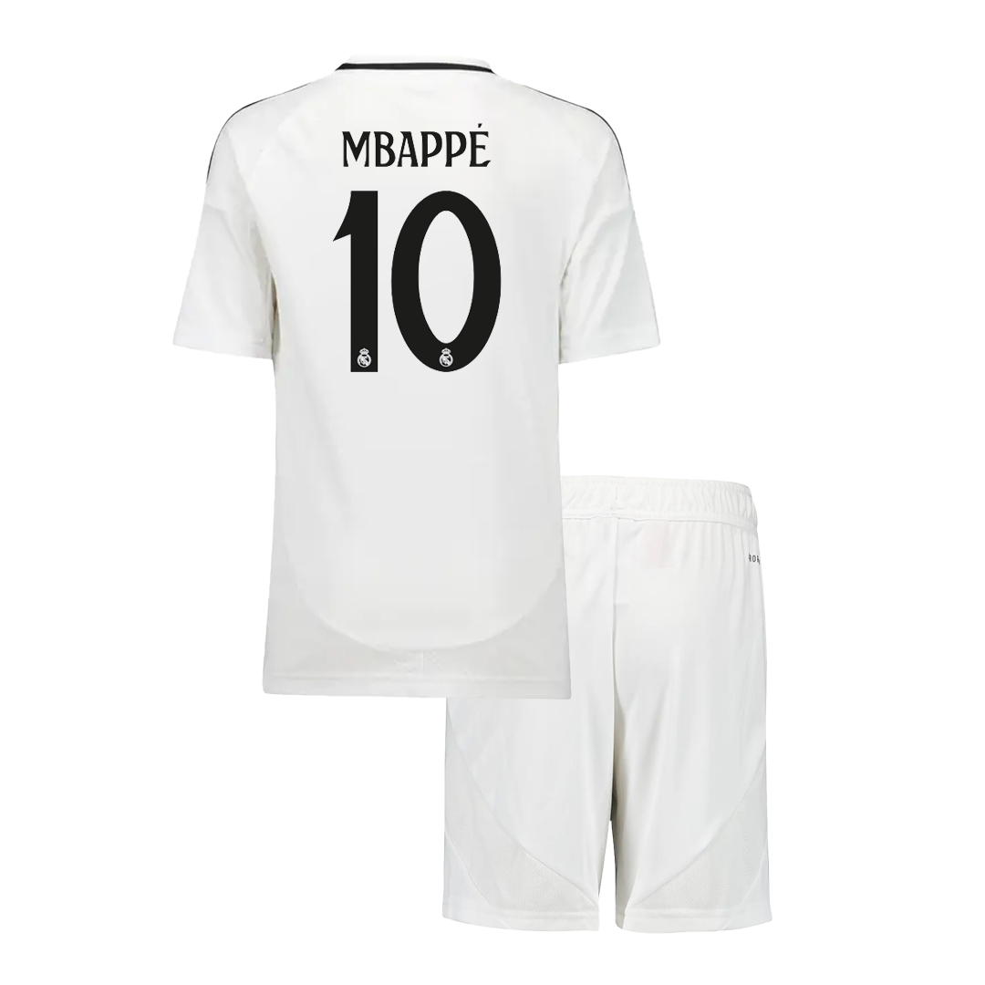Kid's Real Madrid MBAPPÉ #10 Home Jerseys Kit(Jersey+Shorts) 2024/25