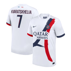 Men's PSG KVARATSKHELIA #7 Away Soccer Jersey 2024/25