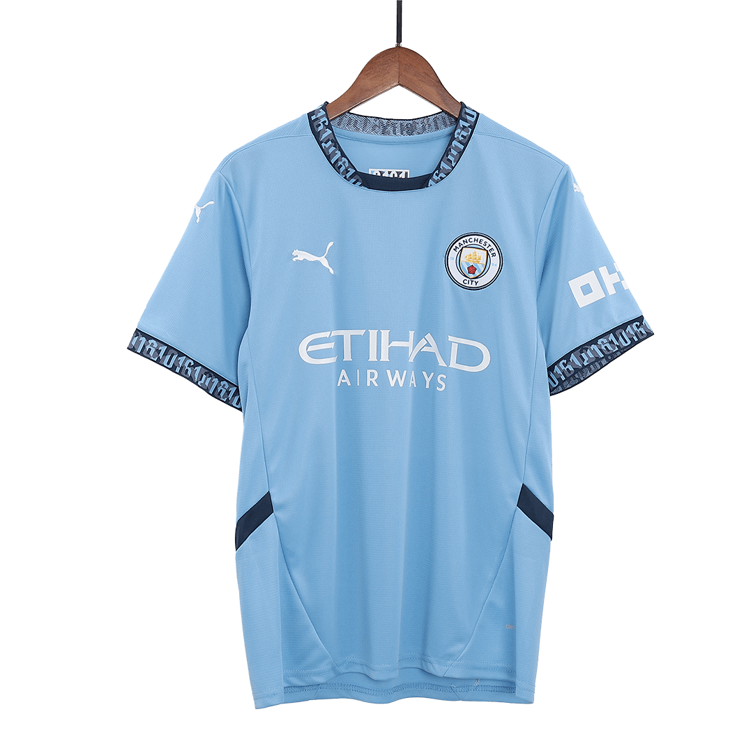 Men's Manchester City DE BRUYNE #17 Home Soccer Jersey 2024/25 UCL