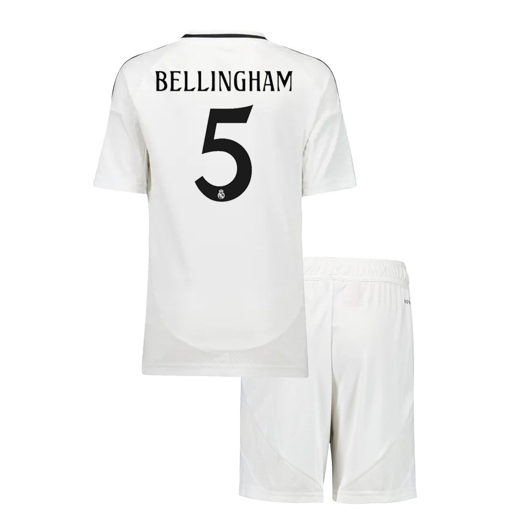 Kid's Real Madrid BELLINGHAM #5 Home Jerseys Kit(Jersey+Shorts) 2024/25