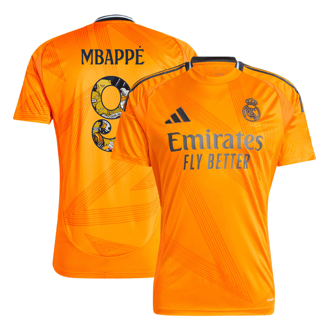 Men's Real Madrid MBAPPÉ #9 Away Soccer Jersey 2024/25 - Bear Champ Font