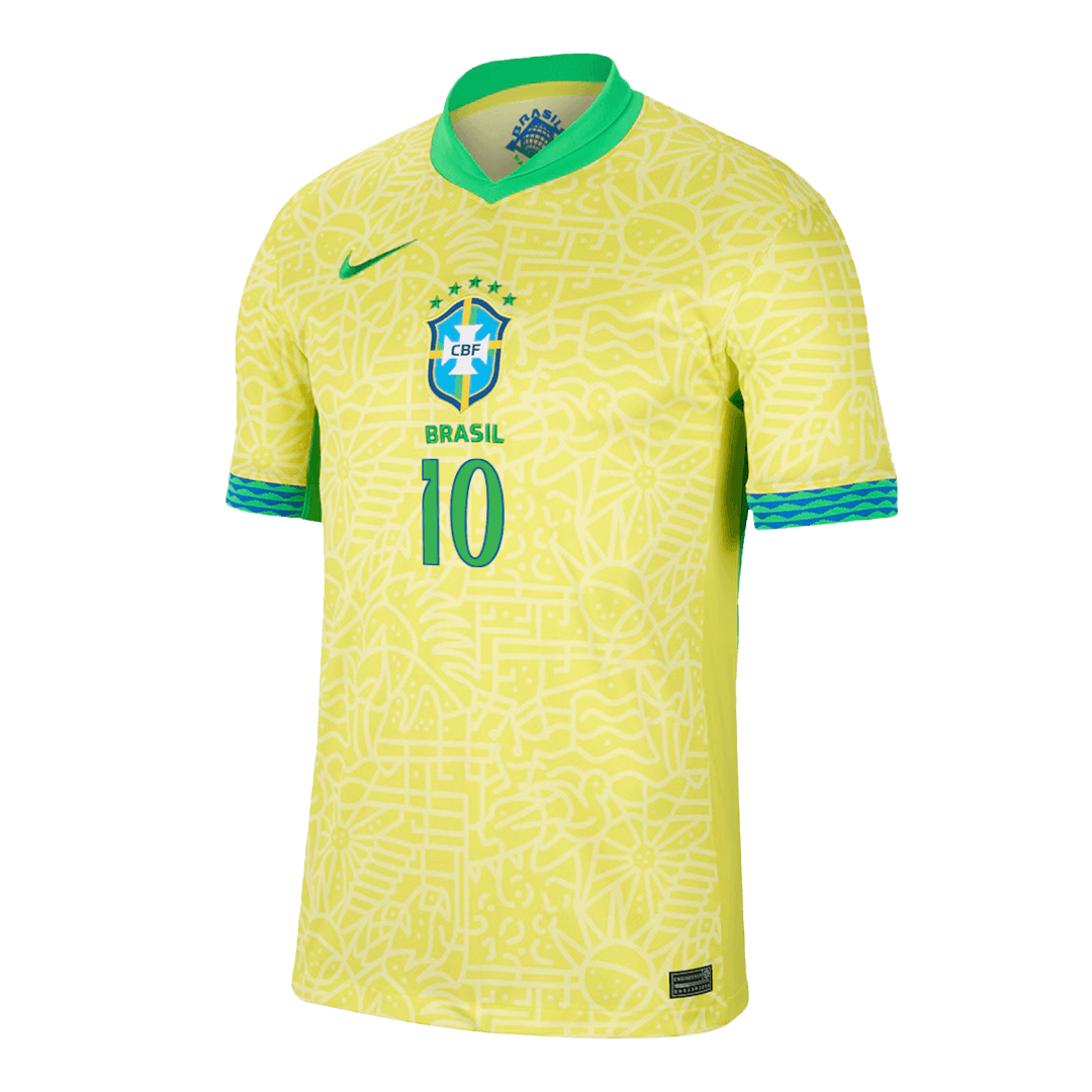 Men's Brazil RODRYGO #10 Home Soccer Jersey Copa América 2024