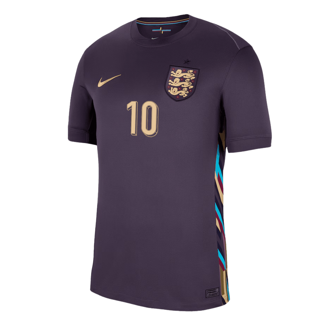 Men's England BELLINGHAM #10 Away Soccer Jersey Euro 2024