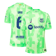 Men's Barcelona GAVI #6 Third Away Soccer Jersey 2024/25 UCL