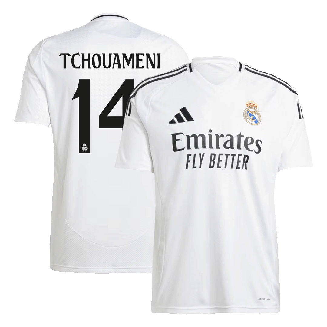 Men's Real Madrid TCHOUAMENI #14 Home Soccer Jersey 2024/25