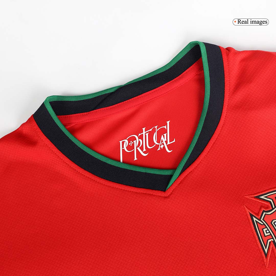 Men's Portugal B.FERNANDES #8 Home Soccer Jersey Euro 2024