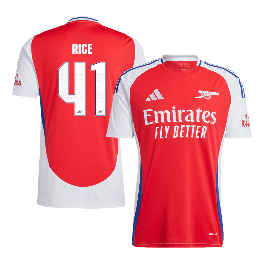 Men's Arsenal RICE #41 Home Soccer Jersey 2024/25 UCL
