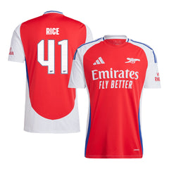 Men's Arsenal RICE #41 Home Soccer Jersey 2024/25 UCL