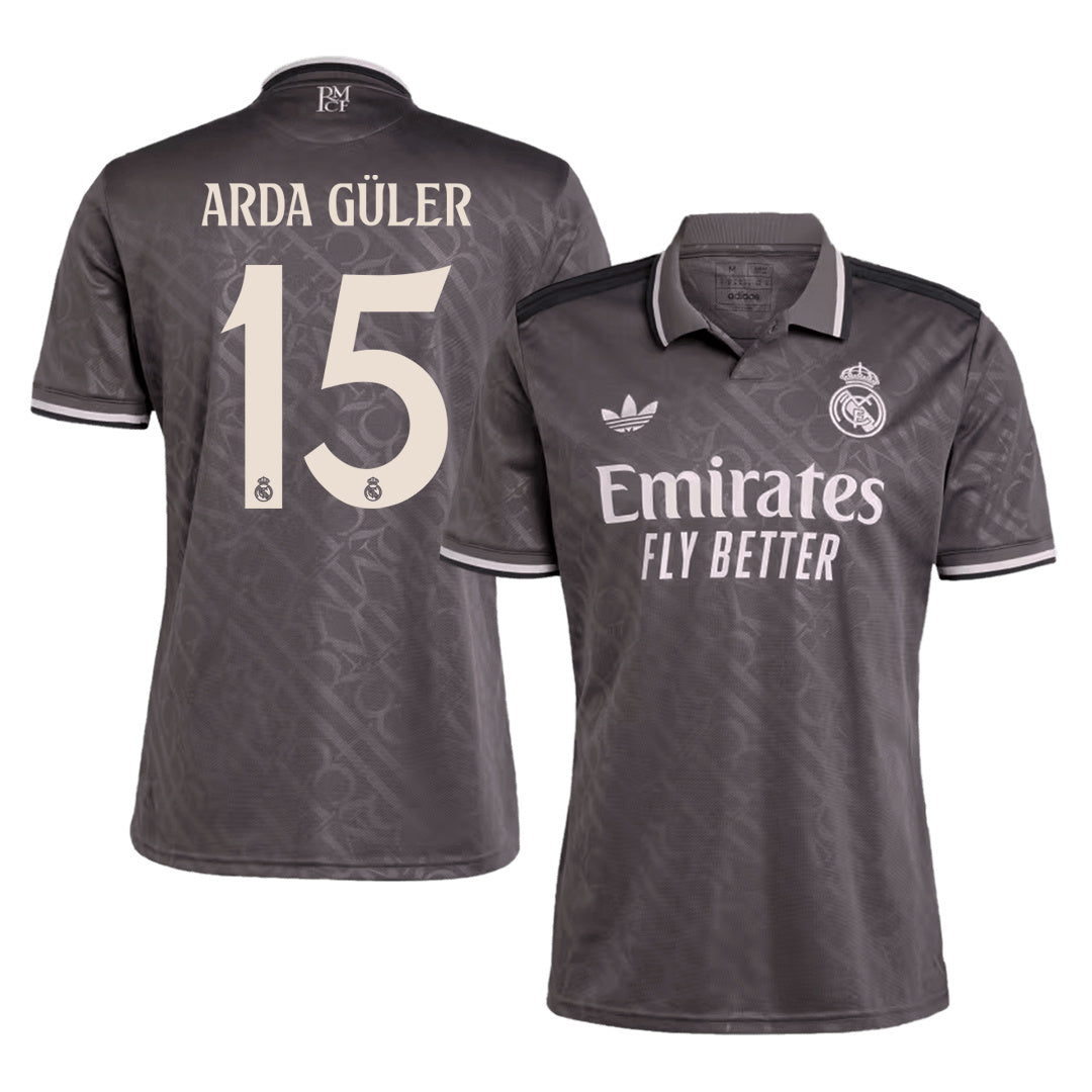 Men's Real Madrid ARDA GÜLER #15 Third Away Soccer Jersey 2024/25