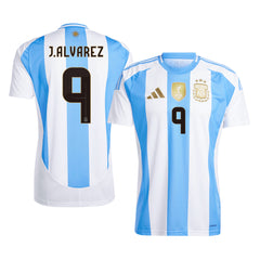 Men's Argentina J.ALVAREZ #9 Home Soccer Jersey 2024