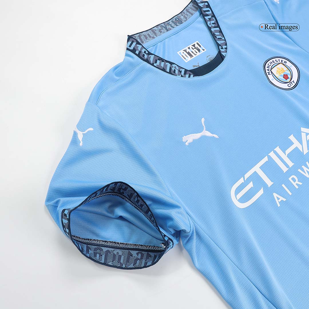 Men's Manchester City DE BRUYNE #17 Home Soccer Jersey 2024/25 UCL
