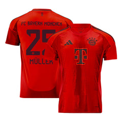 Men's Bayern Munich MÜLLER #25 Home Soccer Jersey 2024/25